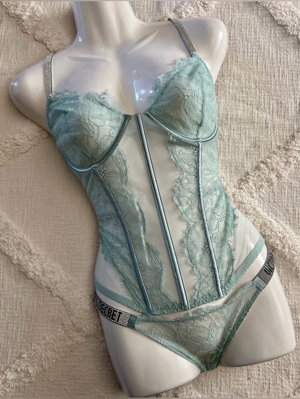 Victoria's Secret Mint Lace Set